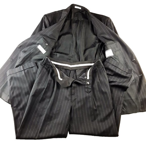 Yves Saint Laurent YSL Mens Pinstripe Wool Suit - Picture 6 of 8